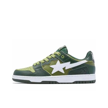 A BATHING APE SK8 Sta Green White