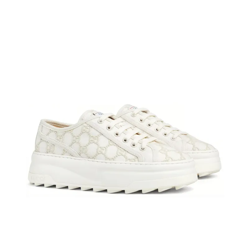 GUCCI Women's Tennis 1977 Low 'Off White Gg Embroideries' Women's-1