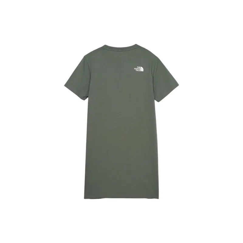 THE NORTH FACE ESSENTIAL Short Sleeved Dress Women's Gray/Khaki-1