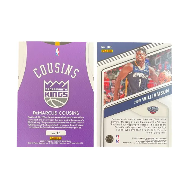 PANINI 2017 King Cousins Tacko+2023 Zion Williamson BASE Player Card Access Pass Sports Cards 2 Pcs-1