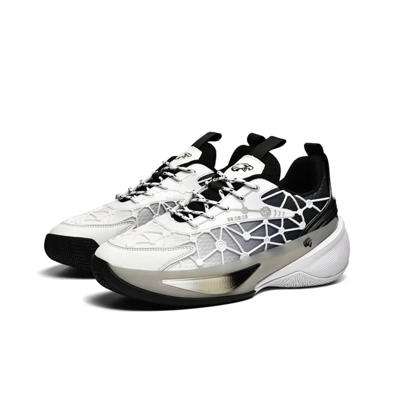 Animal Claws Low Top Basketball Shoes Unisex Black White-2