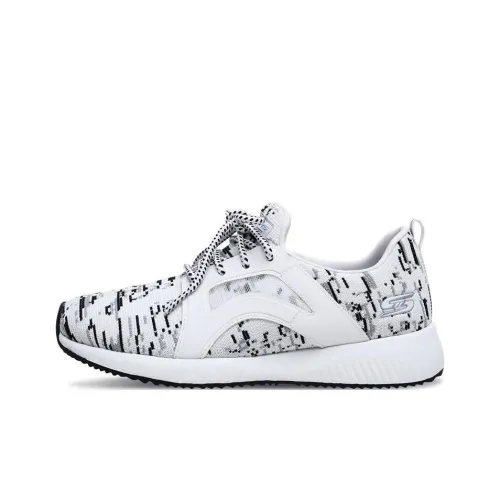 Skechers Bob's Squad Anti-Slip And Wear-Resistant Breathable Low-Top Sports Casual Shoes Women's White Black