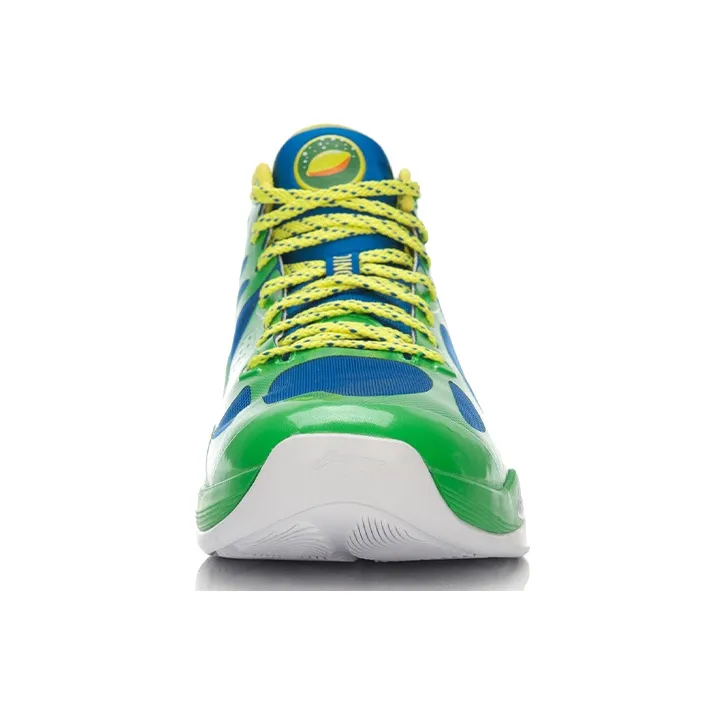 LiNing SONIC 4 Slip Resistant, Abrasion Resistant, Cushioning, Breathable High Top Basketball Shoes Unisex Blue Green-3