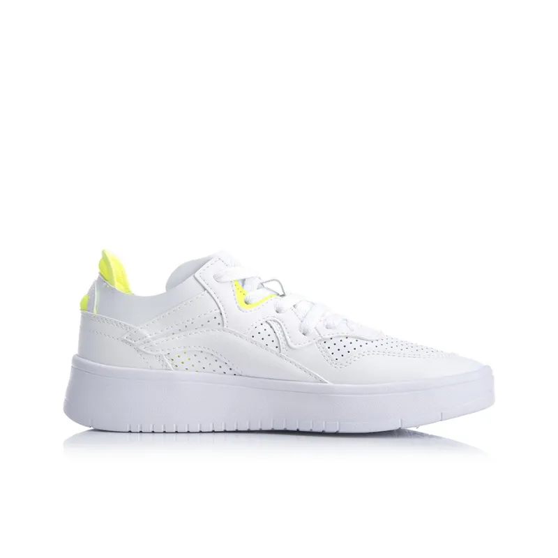 LiNing Wave S Lite Low Top Skateboard Shoes Women's White-1