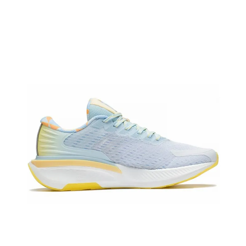 LINING YueYing 2.0 Pro Running Shoes Women's Low Top Standard White/Ice Blue/Yellow-1