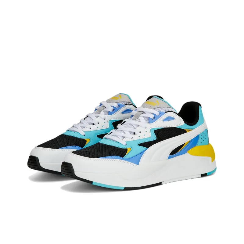 PUMA X-RAY Speed Trainers Anti-Slip Wear-Resistant Low-Top Sports Casual Shoes White Blue Yellow-2