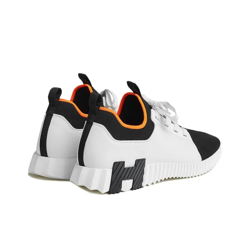 HERMES Depart Abrasion Resistant Low Top Sports Casual Shoes Men's White Black-3