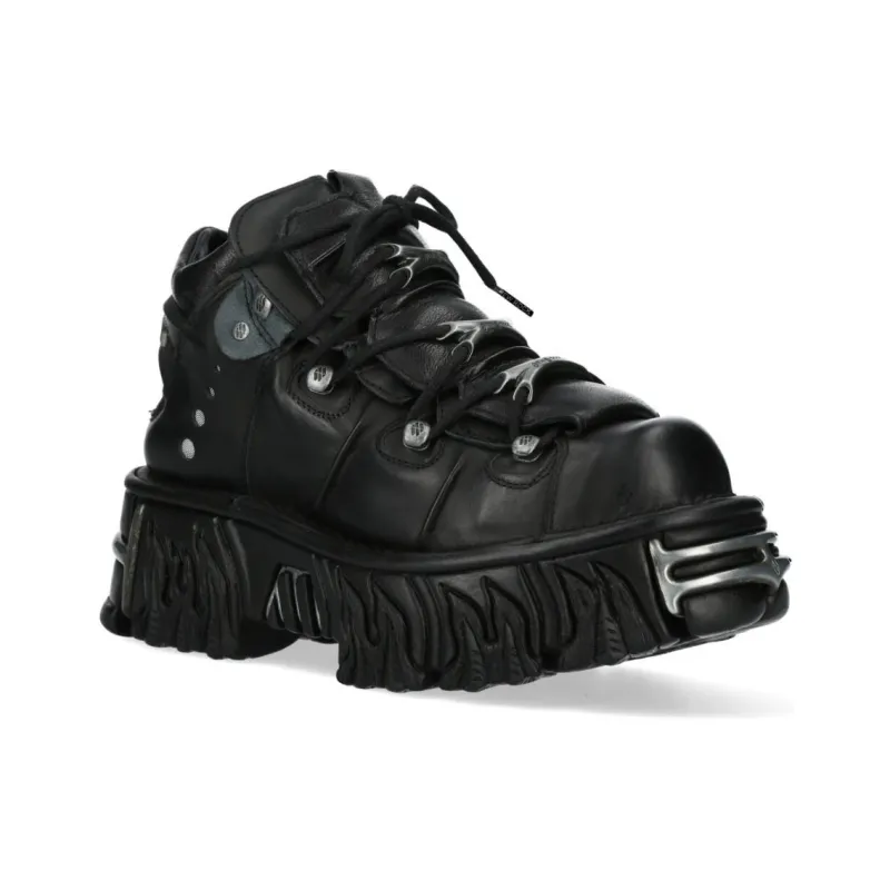 NEW ROCK Low-Top Casual Shoes Unisex Black-2