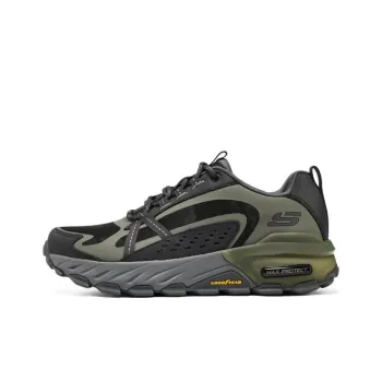 Skechers Max Protect Max Protect Cushioning Anti Slip And Wear Resistant Low Top Casual Shoes Men's Chocolate Faux Gold