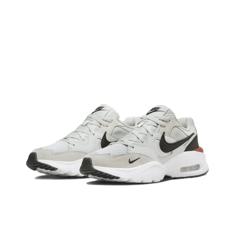 Nike Air Max Fusion Cushioning Anti-Slip And Wear-Resistant Low-Top Running Shoes Men's Gray White-2