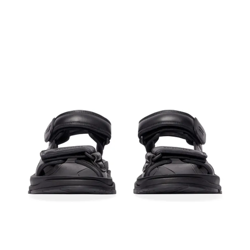 Balenciaga Tourist Sandals 'Black Technical Material'-4