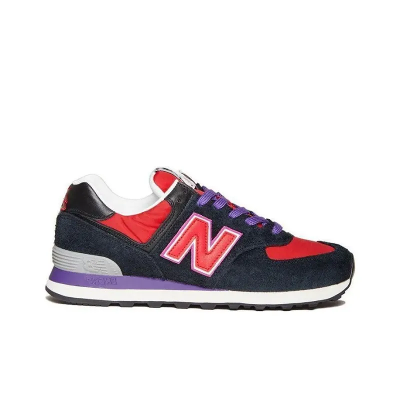 Stray Rats x New Balance NB 574 Slip-Resistant Low-Top Running Shoes Men's Black Red-1