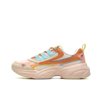 FILA Cube Cushioning Breathable Low Top Casual Shoes Women's Soft Pink