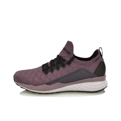 LINING Cloud Five Generations Running Shoes Women's Low-Top Dark Purple/Standard White