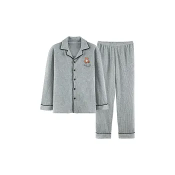 FENTENGCARE Pajama Set Men's Light Gray