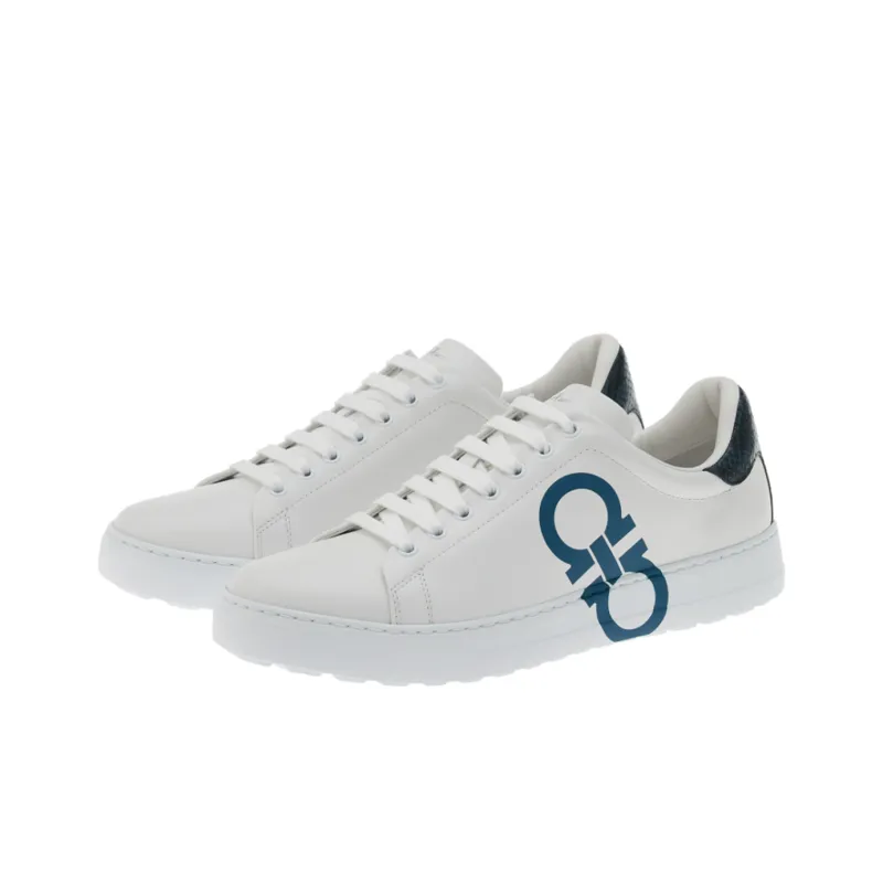 FERRAGAMO Gancini-print Low-top Sneakers-1