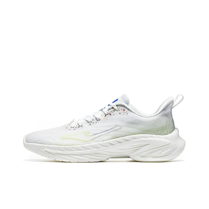 Erke Go Ahead Cushioning Anti-Slip And Wear-Resistant Low-Top Running Shoes White Teal Blue-0