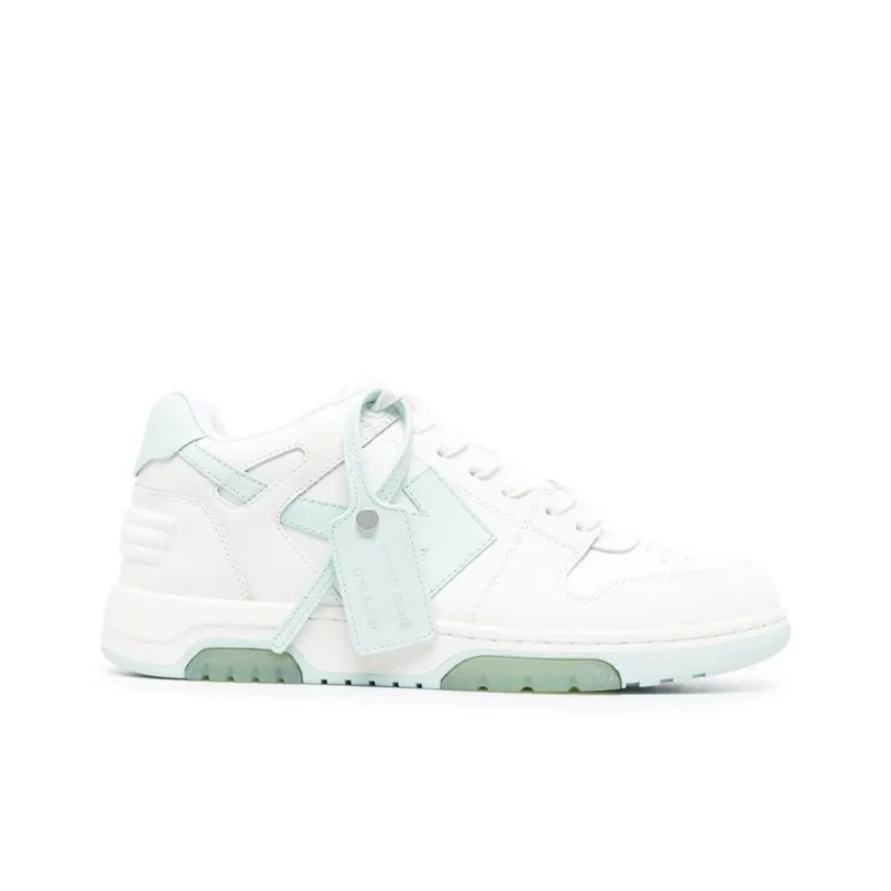 OFF WHITE Out Of Office Low Top Sneakers 'White Teal'-1