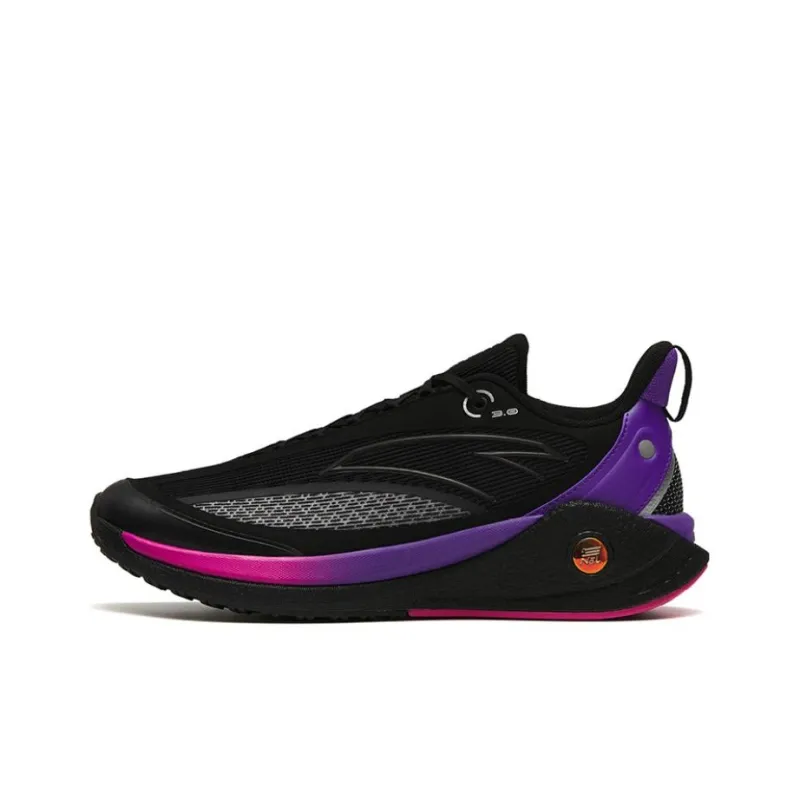 Anta C37 3.0 Anti Slip And Wear Resistant Breathable Low Top Running Shoes Men's Black Red-0