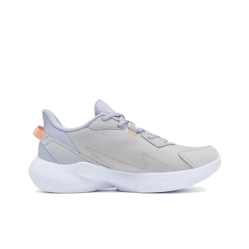 PEAK Effortless Anti Slip Wear Resistant Lightweight Water Resistant Low Top Running Shoes Women's Gray Purple-1