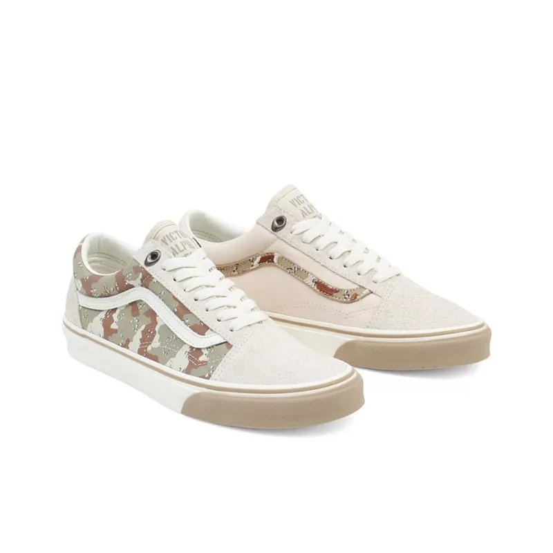 Vans Old Skool Low Top Casual Skate Shoes Unisex Brown Camouflage 'Cream Brown'-2