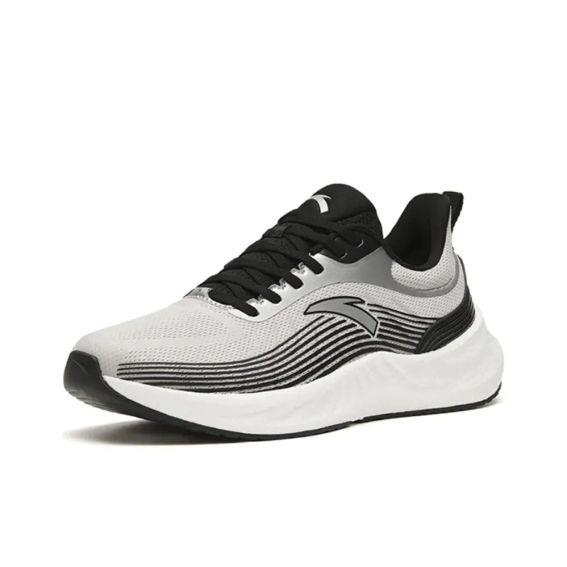 Anta Martian Foam Cushioning Anti Slip And Wear Resistant Low Top Running Shoes Men's Silver Black-2