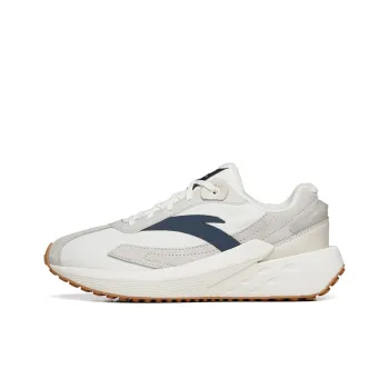 Anta Icing Cushioned Anti Slip And Wear Resistant Lightweight Low Top Running Shoes Women's White Gray Blue