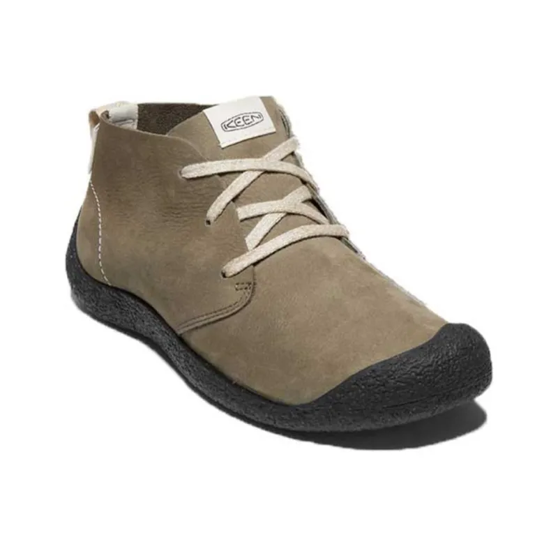 KEEN Mosey Chukka LEATHER Slip-Resistant Mid-Top Outdoor Shoes Men's Dark Olive-1