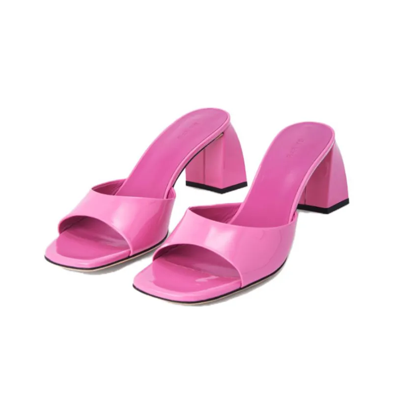 By Far Michele 70mm Patent-leather Mules-2