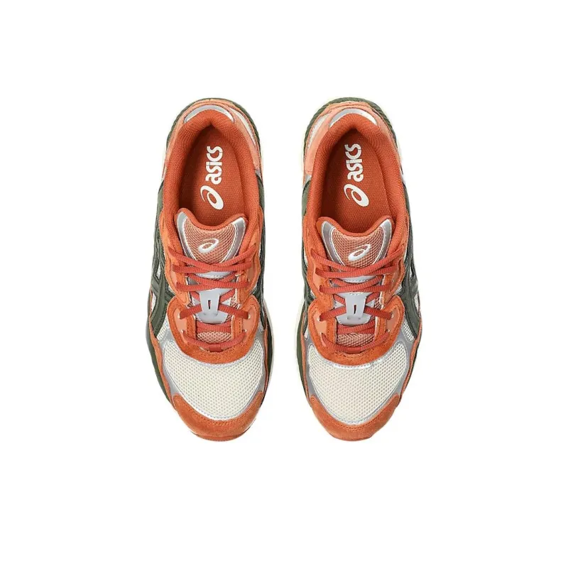 Asics Gel NYC Oatmeal Forest Green Orange-3