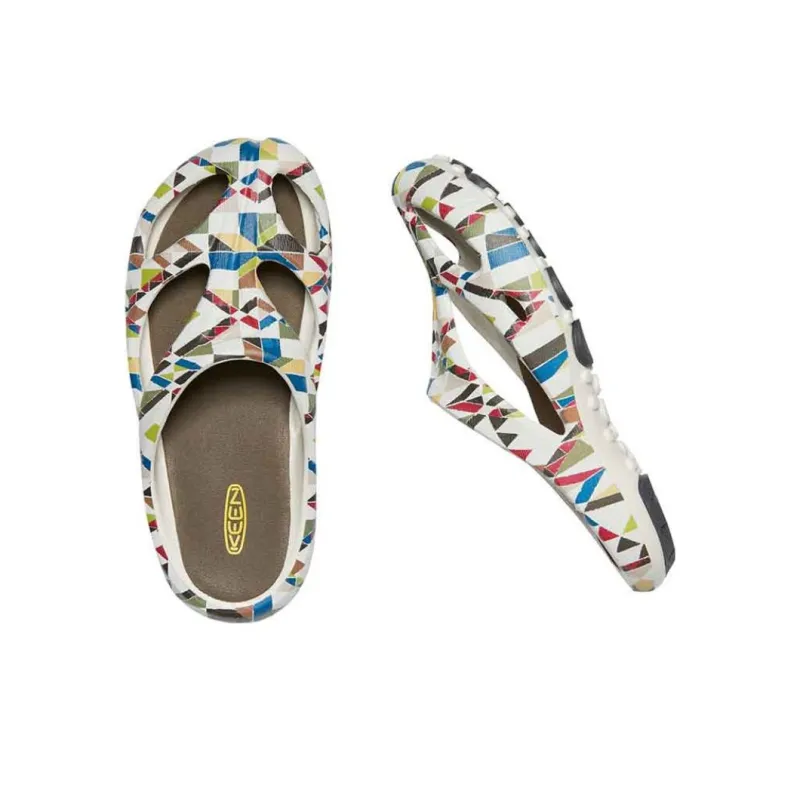 KEEN Shanti ARTS Slippers River Trekking Shoes Women's White Printed Pattern-5
