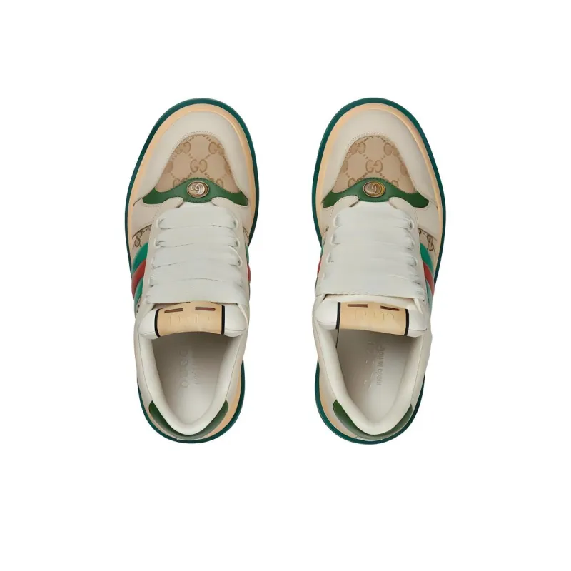 GUCCI Screener 'GG Motif Beige Green'-3