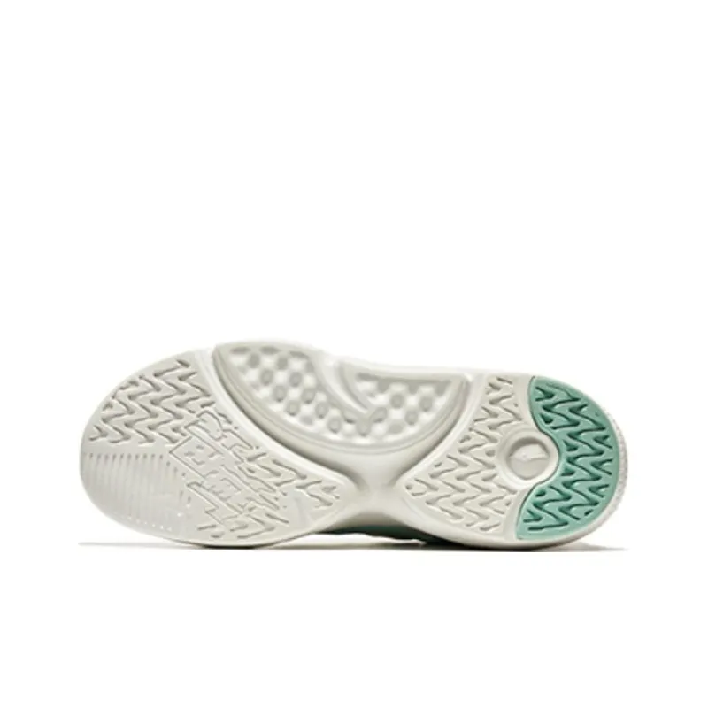 Erke Heaven And Earth Anti-Slip Wear-Resistant Low-Top Sports Casual Shoes Women's White Black Cyan-5