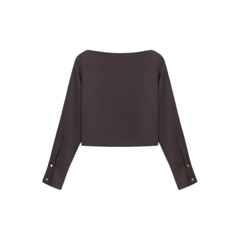 THEORY Shirt Women's Coffee Brown-1