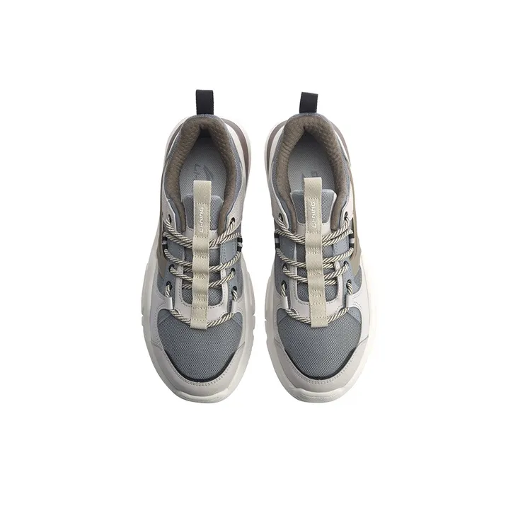 LiNing Mark Lite Slip Resistant, Abrasion Resistant, Lightweight Low Top Casual Shoes Men's Stone Gray-3