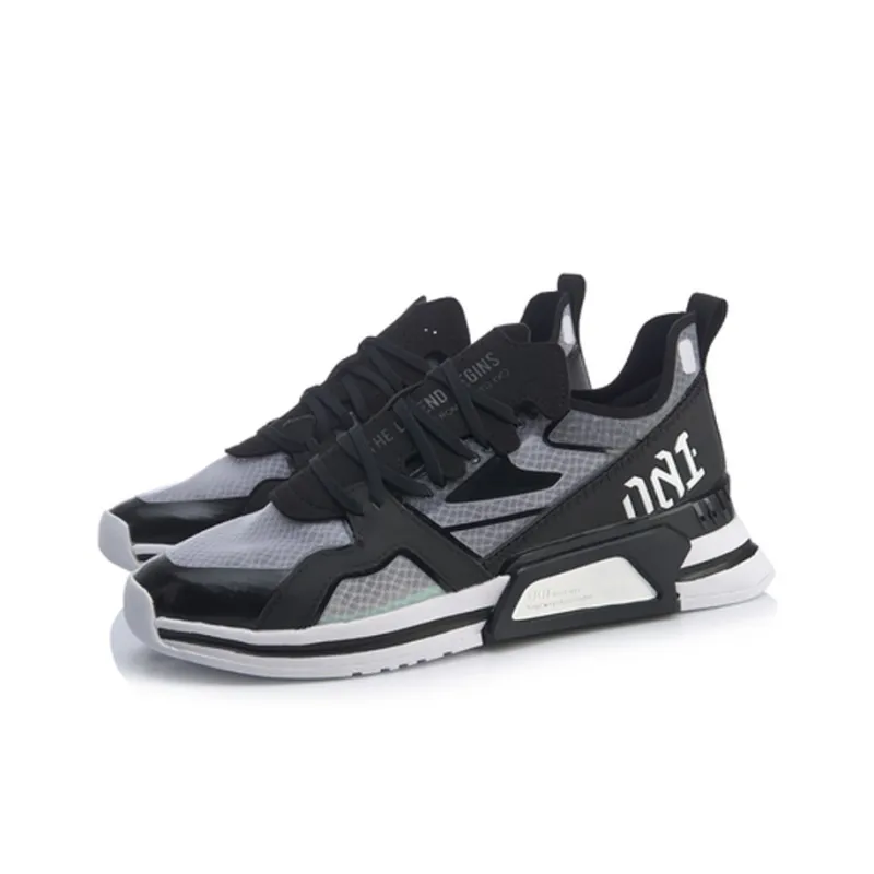 LiNing 001 T1000 Low-Top Running Shoes Men's Standard Black-2