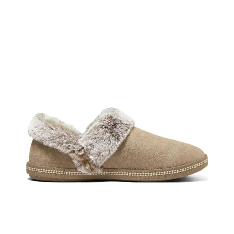 Skechers Cozy Slip Resistant Thermal Low Top Casual Shoes Women's Dark Taupe Umber-1