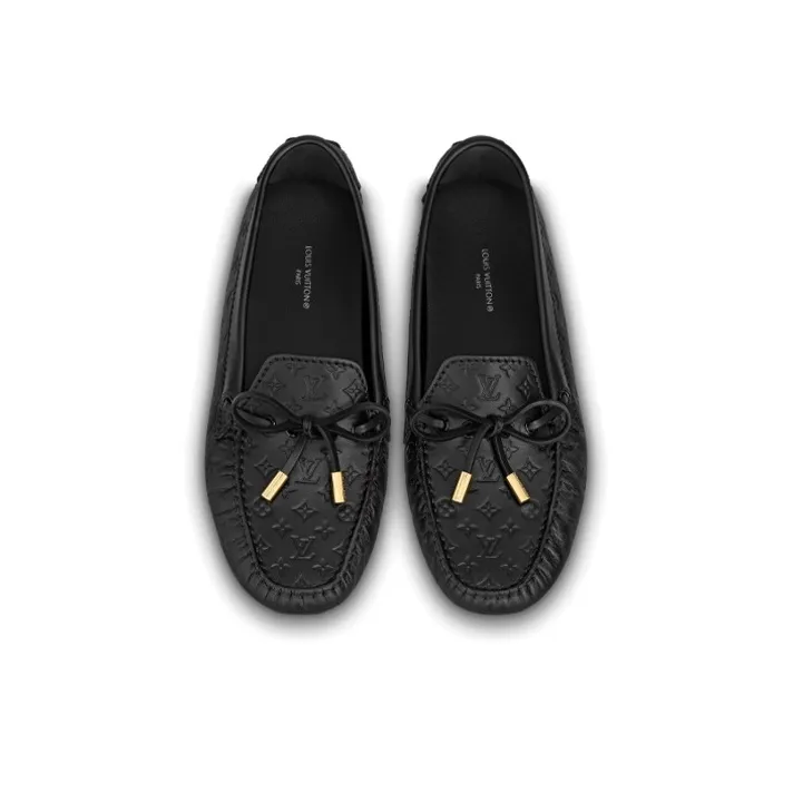LOUIS VUITTON Gloria Nautical Collection Mokasin Casual Shoes Women's Black-3