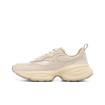 LI NING 1990 Clouds Rebound Cushioning Slip Resistant Low Top Running Shoes Men's Dawn Gray