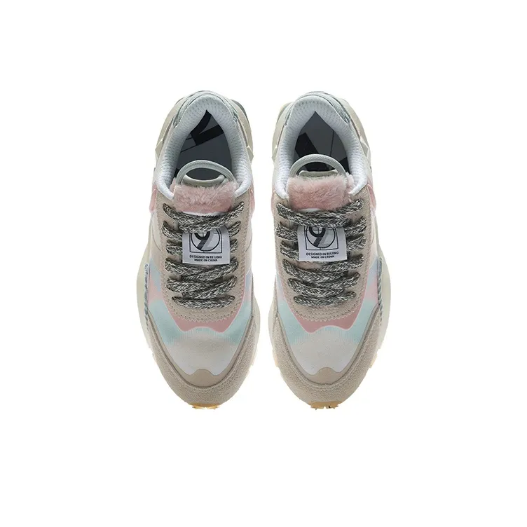 LiNing Fangyuan Eternal Running Shoes Women's Low Top Vanilla White/Tapioca Apricot/Water Gray Green-2