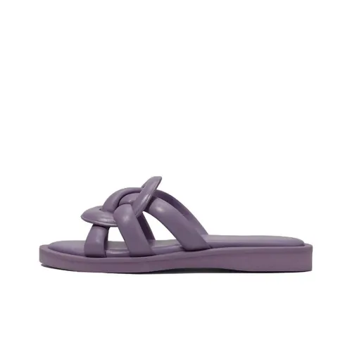 COACH Issaa Leather Flat Sandals