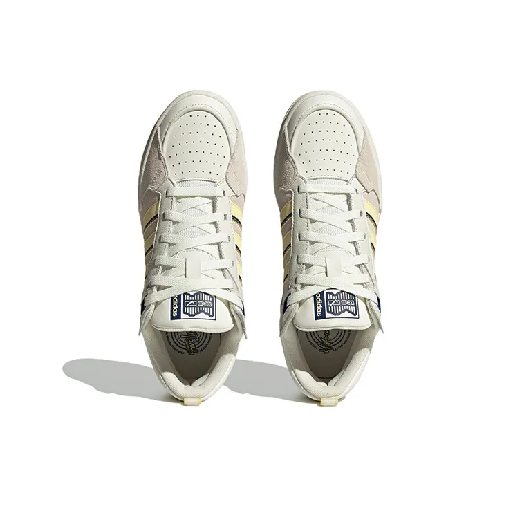 Adidas Neo 100DB Lightweight Wear resistant And Non slip Low Top Skateboard Shoes Unisex White Gray Yellow Blue-4