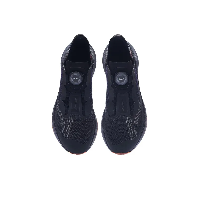LiNing Jueying 䨻 Cushioned Slip Resistant Breathable Rebound Low Top Running Shoes Black Purple-3
