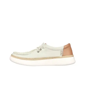 Skechers BOBS SKIPPER Slip-Resistant Cushioning Wear-Resistant Low-Top Skateboard Shoes Women's White Brown