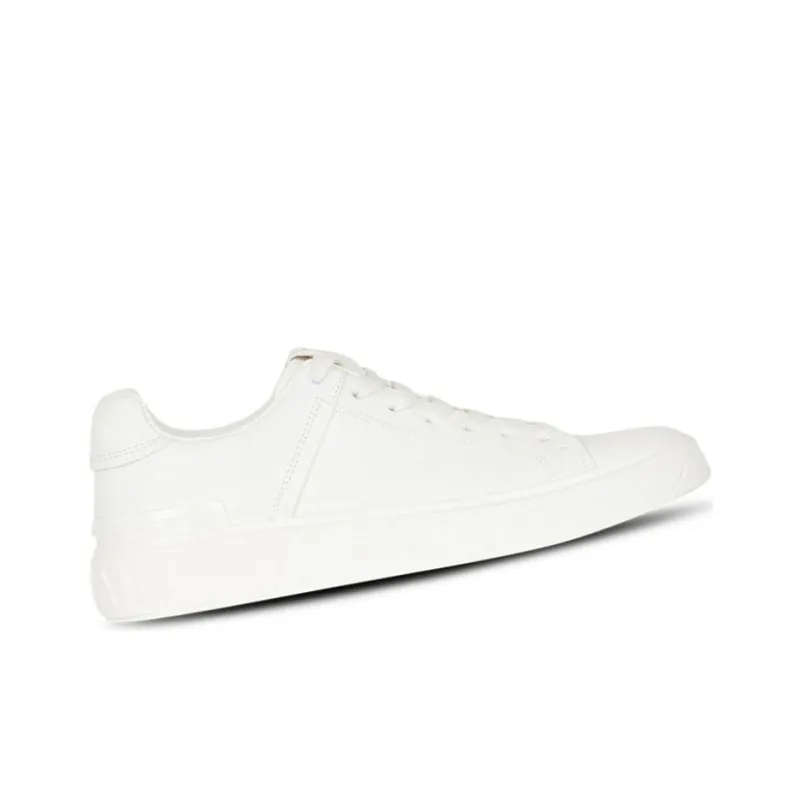 BALMAIN B Court Low Top Stylish Skateboarding Shoes Women's White-1