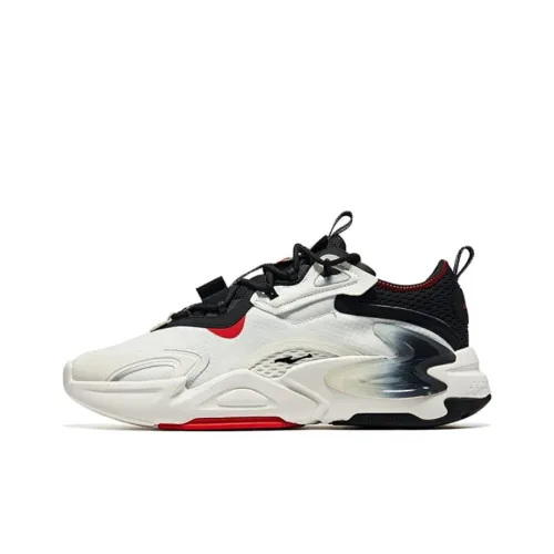 Erke Soaring Anti Slip Wear Resistant Low Top Sports Casual Shoes White Black