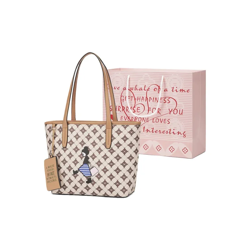 CORALDAISY Synthetic Leather Shoulder Bag Tote Regular Women's Multicolor-16