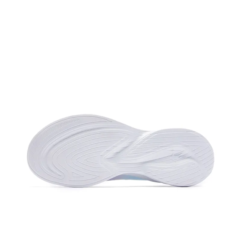 QIAODAN Light Speed 3.0PLUS Cushioning Slip Resistant And Abrasion Resistant Low Top Running Shoes Men's White Blue-4