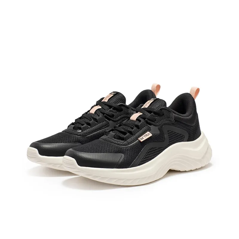 361° NFO Cushioning Breathable Low Top Running Shoes Women's Black Pink-2