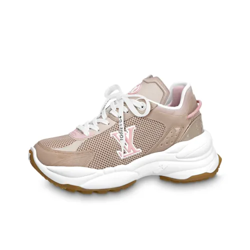 LOUIS VUITTON Run 55 Casual Shoes Women's Low-Top Pink/Brown